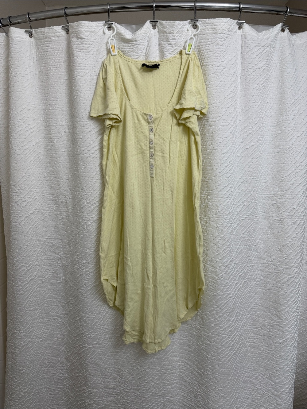 Hatch Pale Yellow Button-Front Nightdress